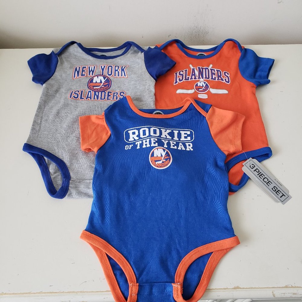 New York Islanders One Piece Creeper Baby Infant 3-18 Months Set Blue NHL NWT